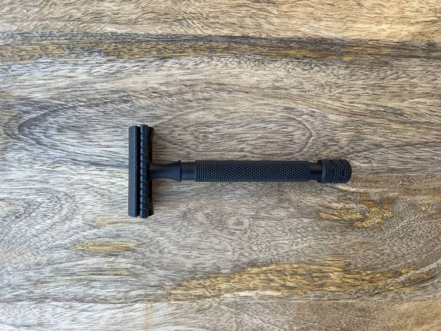 Rasoir de sret en inox Noir - Grand - Gentleman Barbier